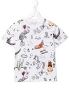 Stella Mccartney Kids 'arlo Roll Up' Print T-shirt, Girl's, Size: 6 Yrs, White