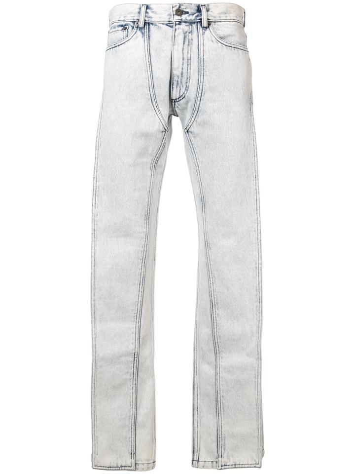Y / Project Asymmetric Leg Jeans - Blue