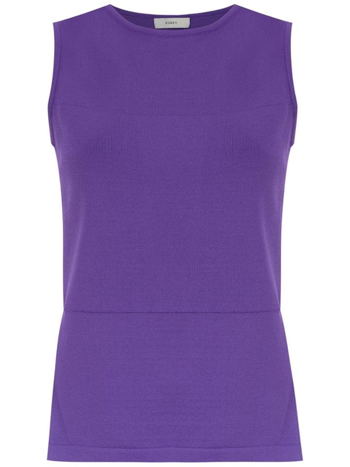 Egrey Straight Blouse - Purple