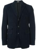 Massimo Alba Three Button Blazer, Men's, Size: 48, Blue, Cotton/viscose