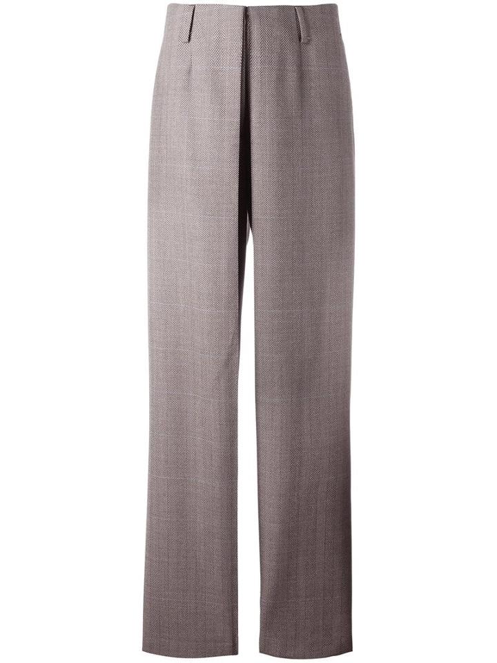 Aalto Pleated Straight Leg Trousers, Women's, Size: 38, Brown, Wool