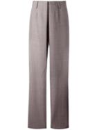 Aalto Pleated Straight Leg Trousers, Women's, Size: 38, Brown, Wool