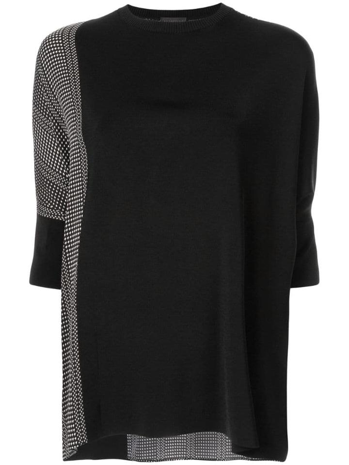 Anteprima Rayon Print Jumper - Black