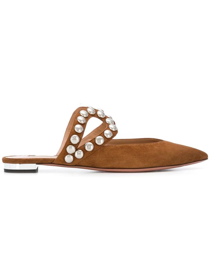 Aquazzura Dj Mules - Brown