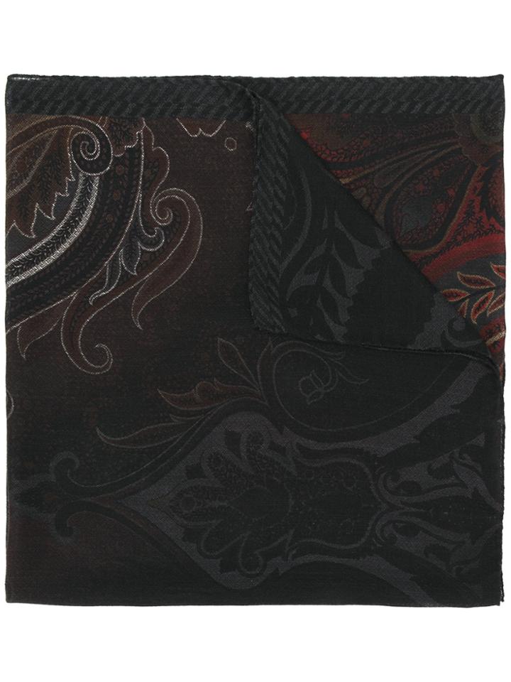 Etro Ombre Print Scarf - Black
