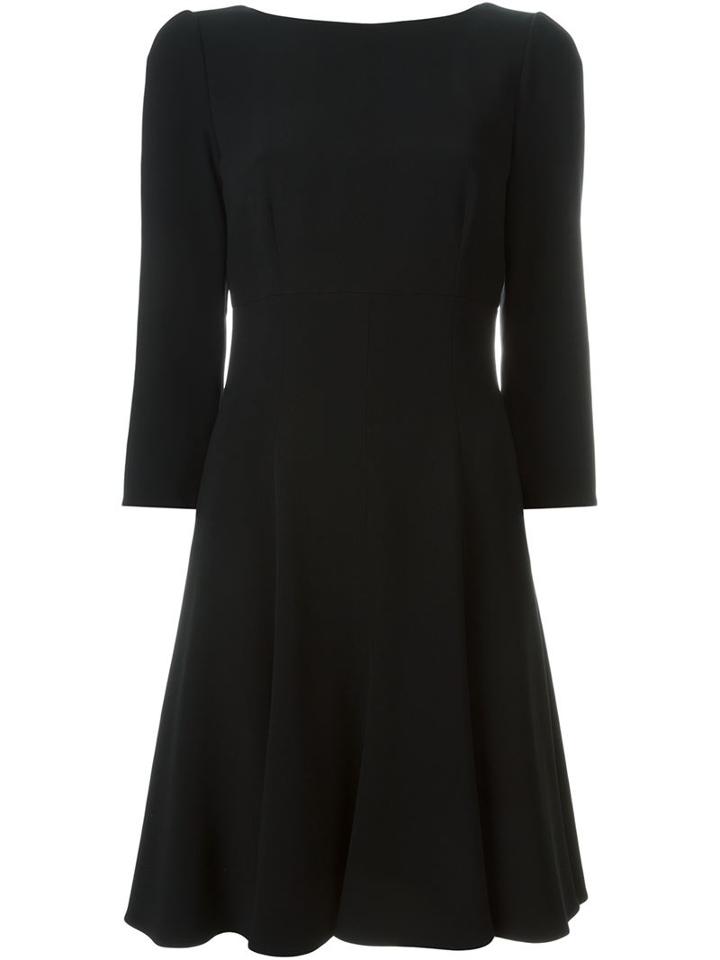 Dolce & Gabbana Flared Dress, Women's, Size: 38, Black, Viscose/acetate/spandex/elastane/silk