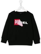 Diesel Kids Logo Print Sweatshirt - Black