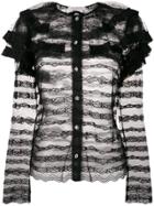 Philosophy Di Lorenzo Serafini Embellished Lace Blouse - Black