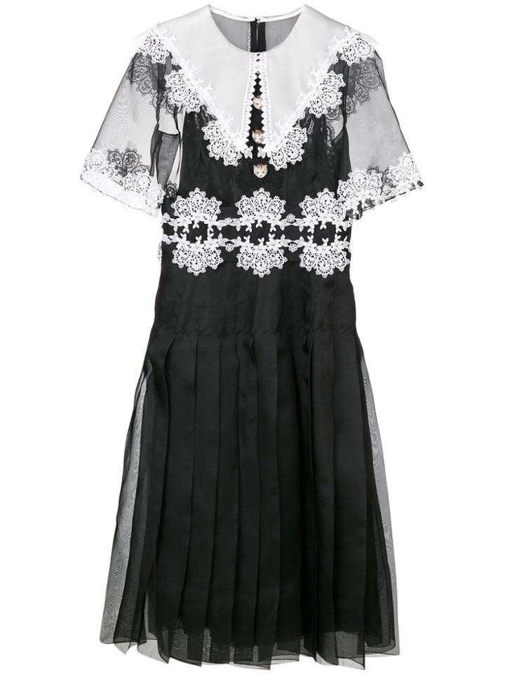 Dolce & Gabbana Lace Detail Dress - Black
