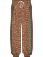 Gucci Monogram Print Track Pants - Brown