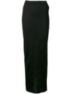Rick Owens Fitted Long Skirt - Black