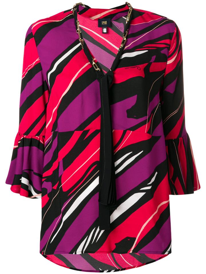 Cavalli Class Graphic Print Blouse - Red