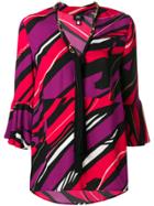 Cavalli Class Graphic Print Blouse - Red