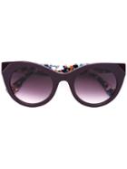 Fendi Eyewear - Granite Print Sunglasses - Unisex - Acetate - One Size, Pink/purple, Acetate
