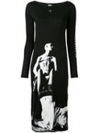 Dust - Printed Fitted Dress - Women - Cotton - M, Black, Cotton