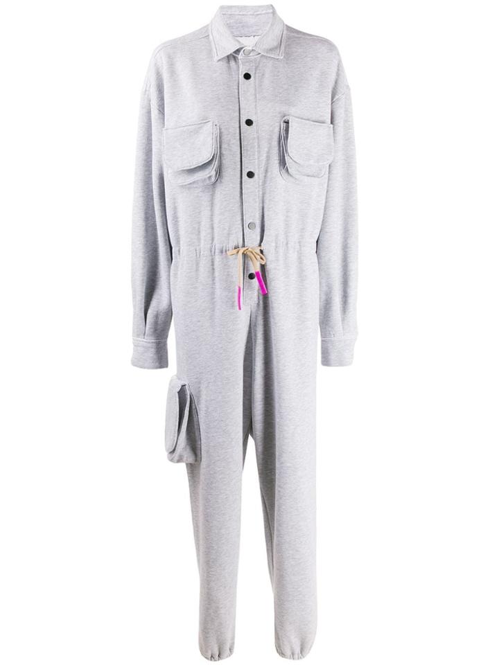 Natasha Zinko Jersey Ls Jumpsuit - Grey