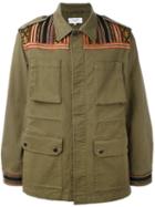 Fashion Clinic Timeless Embroidered Panel Field Jacket, Men's, Size: 56, Green, Cotton/spandex/elastane