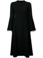Le Ciel Bleu Flared Sleeve Dress, Women's, Size: 36, Black, Polyester/acetate