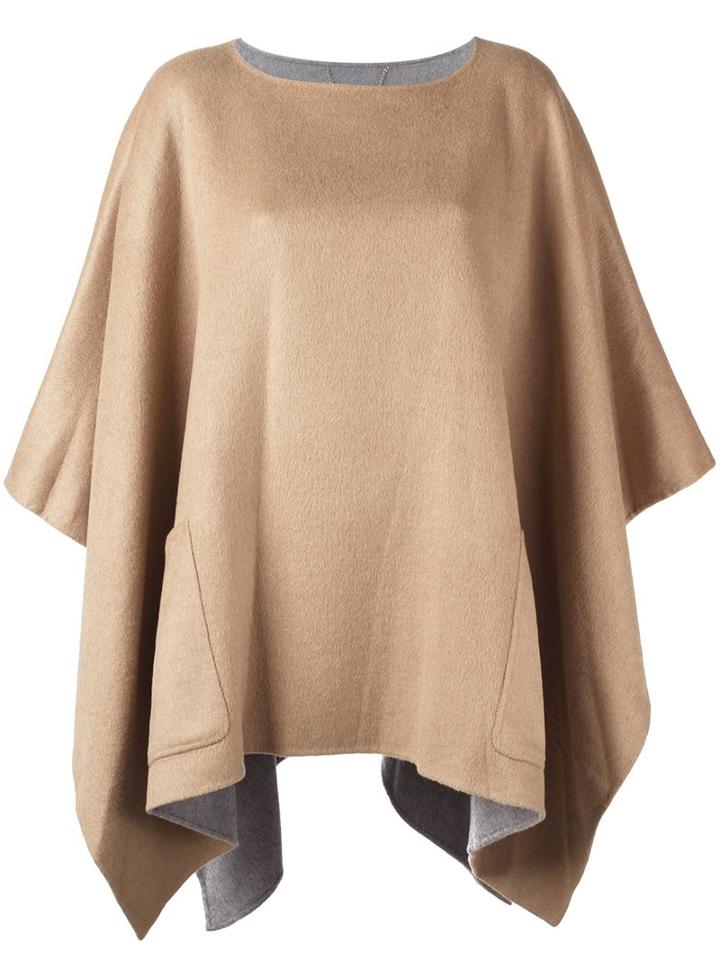 Michael Michael Kors Front Pocket Poncho, Women's, Size: Medium, Nude/neutrals, Cotton/acrylic/polyamide/wool