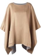 Michael Michael Kors Front Pocket Poncho, Women's, Size: Medium, Nude/neutrals, Cotton/acrylic/polyamide/wool