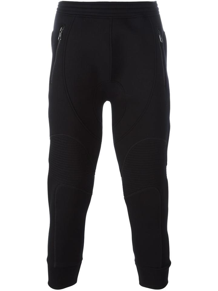 Neil Barrett Biker Track Pants, Men's, Size: Xs, Black, Viscose/spandex/elastane/lyocell/lyocell