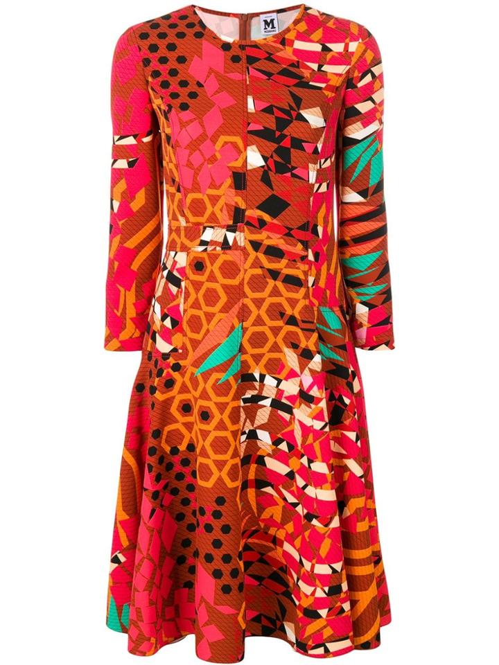 M Missoni Printed Midi Dress - Brown