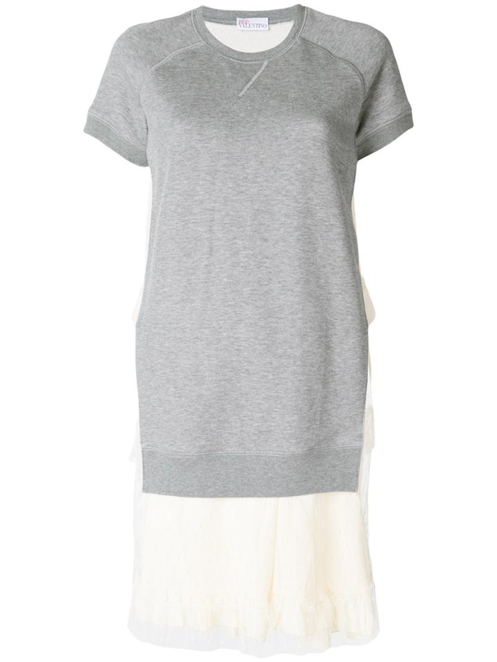 Red Valentino Layered T-shirt Dress - Grey