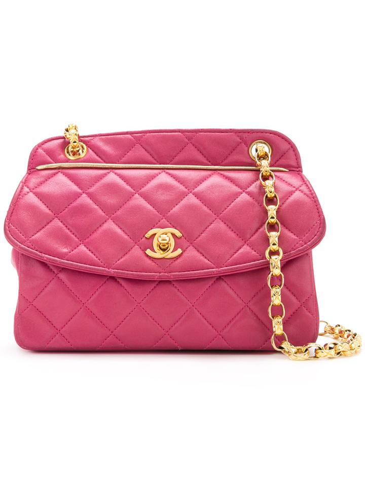 Chanel Vintage Flap Bijou Chain Bag - Pink & Purple