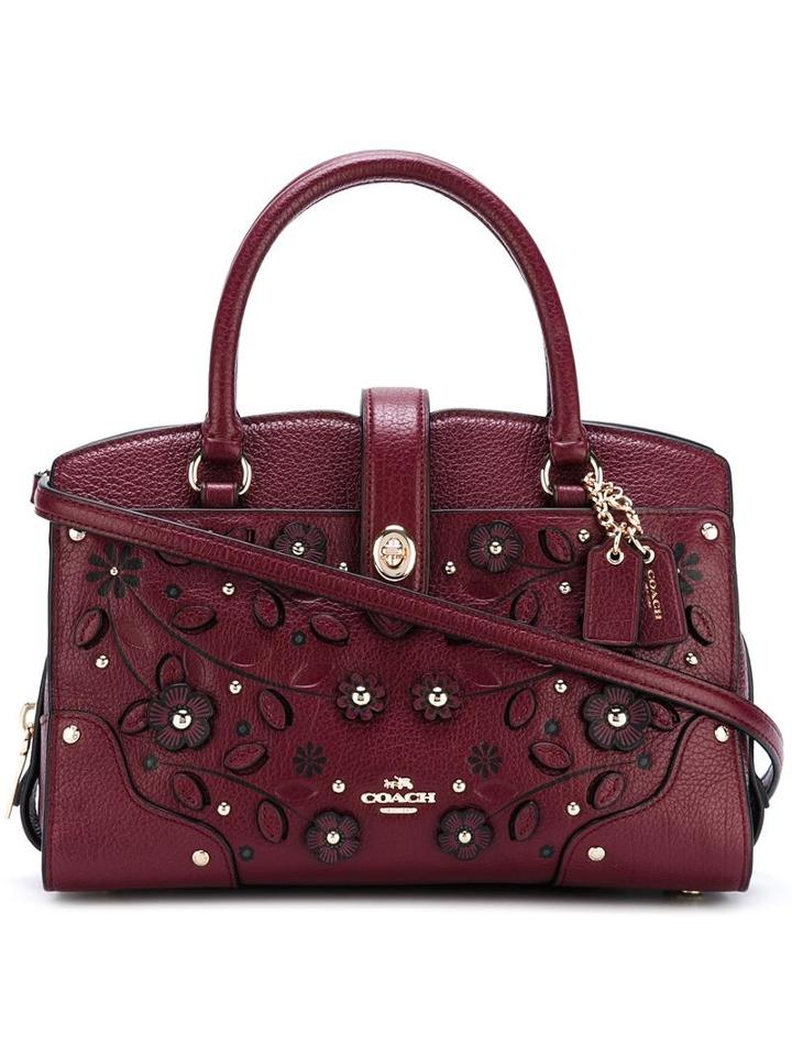 Coach 'willow Floral Mercer' Tote, Women's, Pink/purple