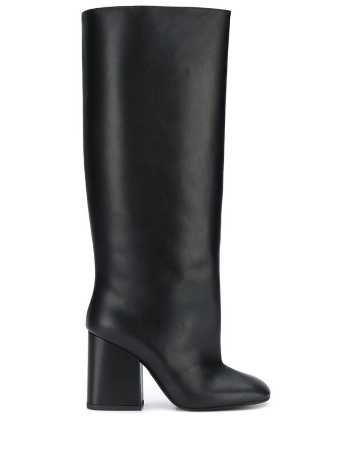 Marni Square Toe Wide Leg Boots - Black