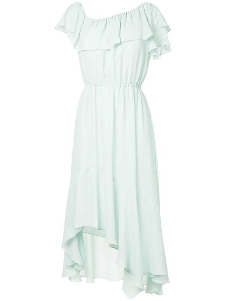 Aula Gathered Ruffle Dress - Green