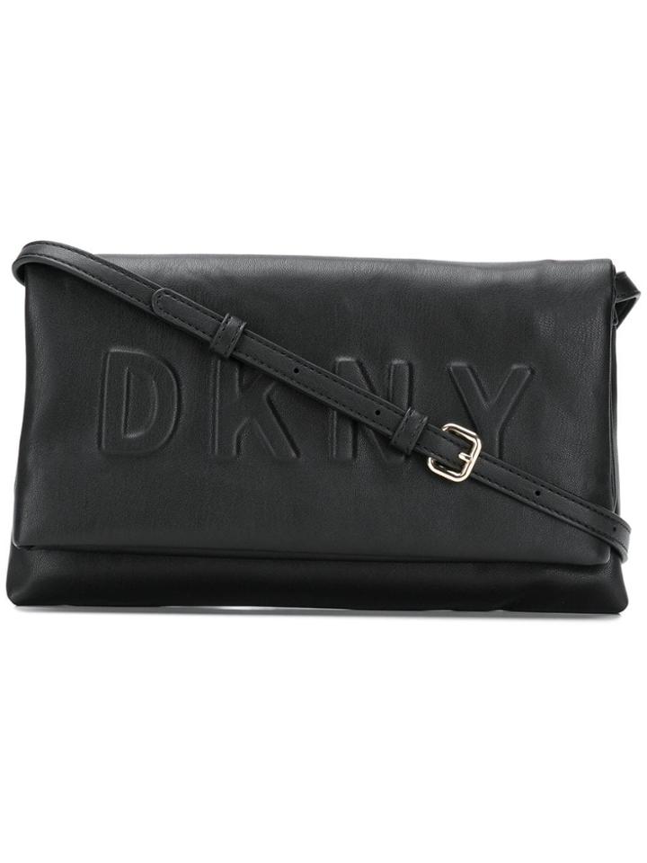 Dkny Embossed Logo Crossbody Bag - Black