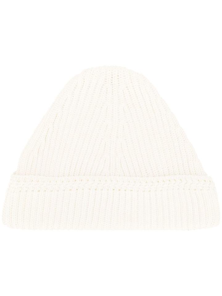 Maison Margiela Knitted Beanie Hat - White