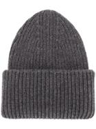 Roberto Collina Ribbed Knit Cap - Grey
