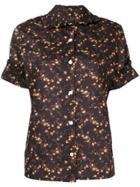 Vivienne Westwood Anglomania Floral Print Short Sleeve Shirt - Black