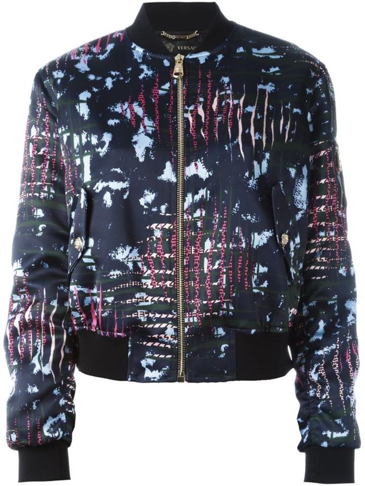Versace Bleached Leopard Bomber Jacket