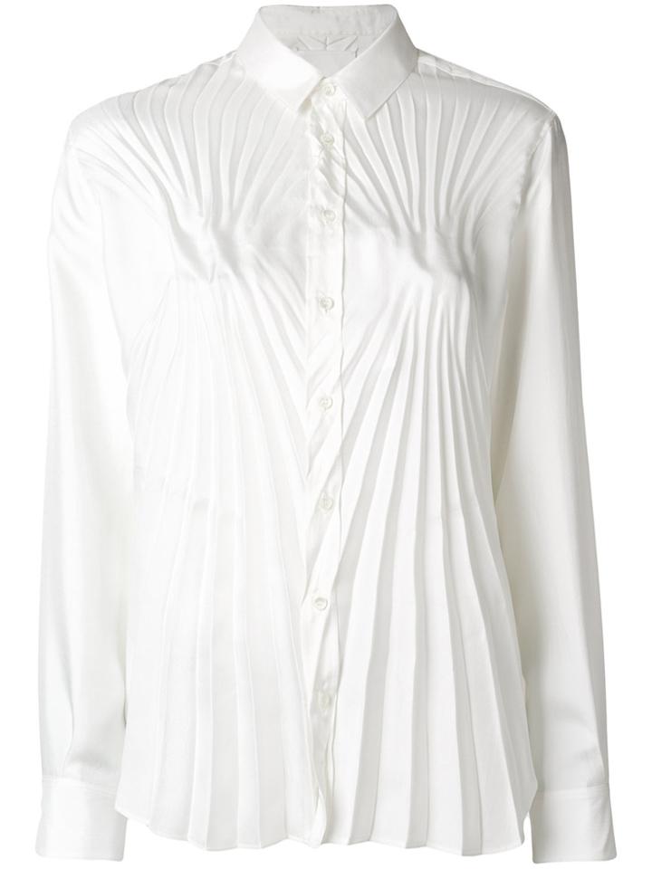 Maison Margiela Pleated Fitted Shirt - White