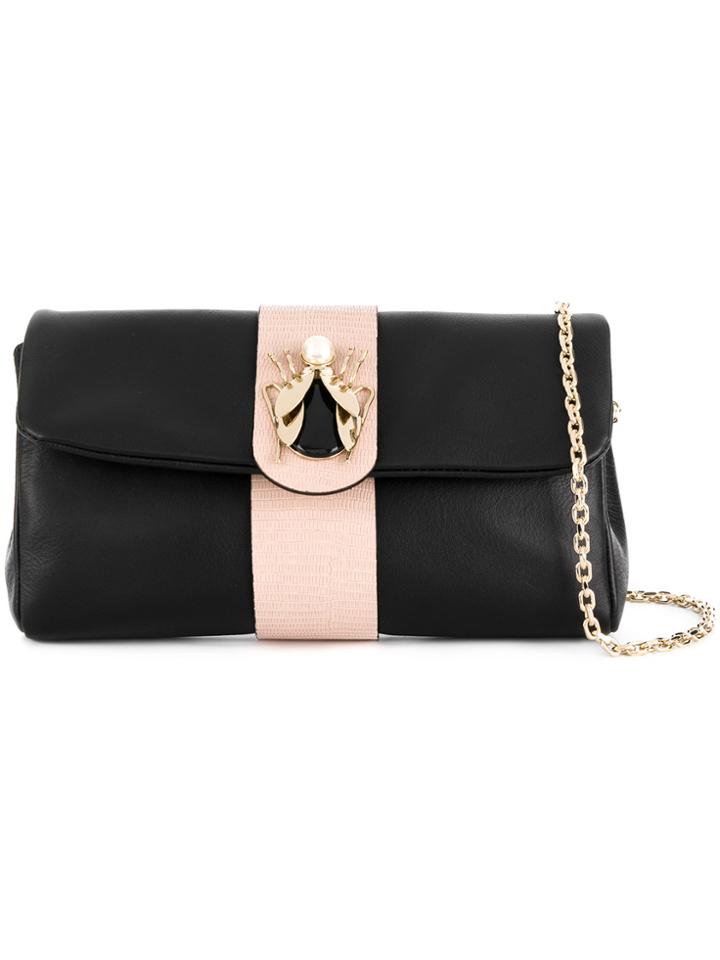 Red Valentino Scarab Lock Crossbody Bag - Black