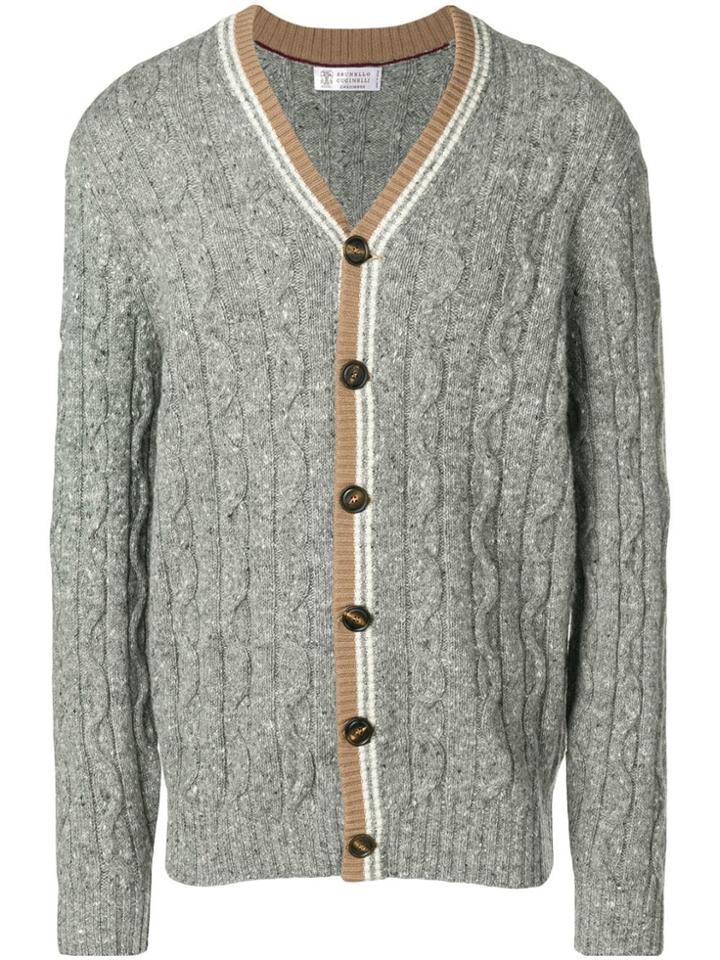 Brunello Cucinelli Fitted Cardigan - Grey