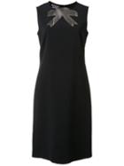 Moschino Bow Insert Dress, Women's, Size: 42, Black, Polyester/spandex/elastane