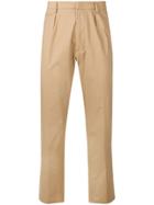 Dondup Creased Straight Trousers - Neutrals