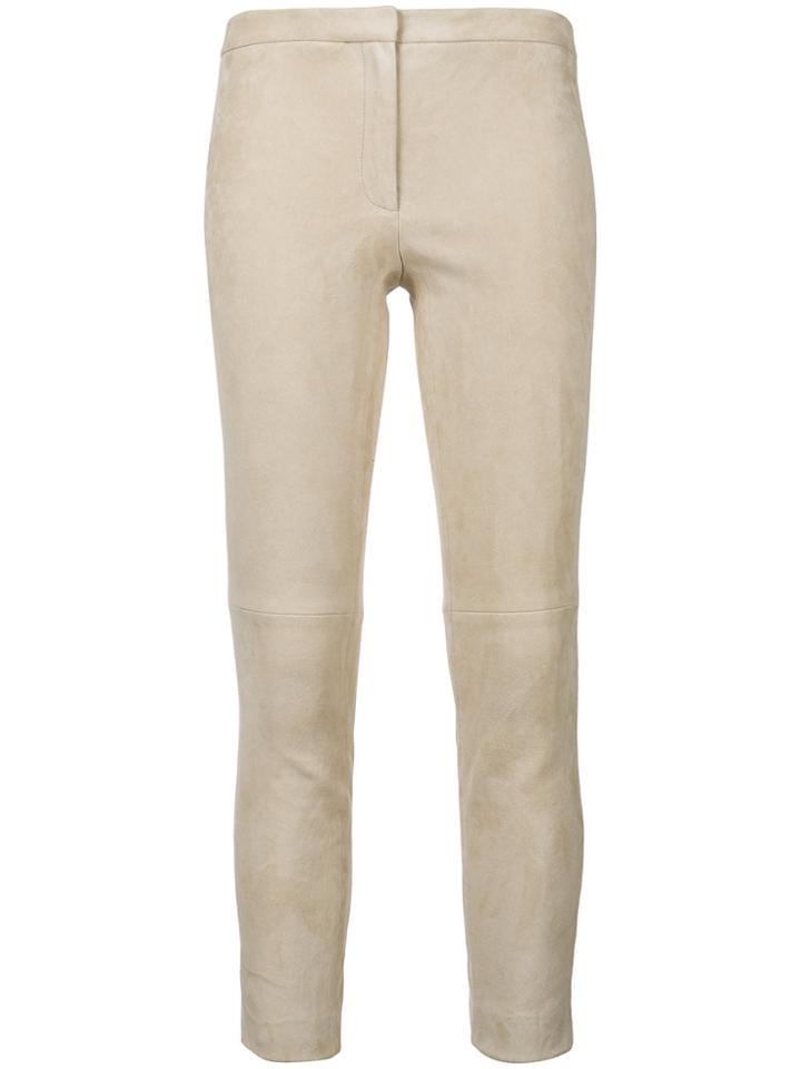 Theory Cropped Skinny Trousers - Nude & Neutrals