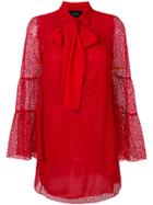 Giambattista Valli Pussybow Lace Dress - Red