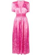 Attico Plunge Neck Maxi Dress - Pink