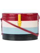 Hunting Season Striped Oval Shape Crossbody Bag - Red