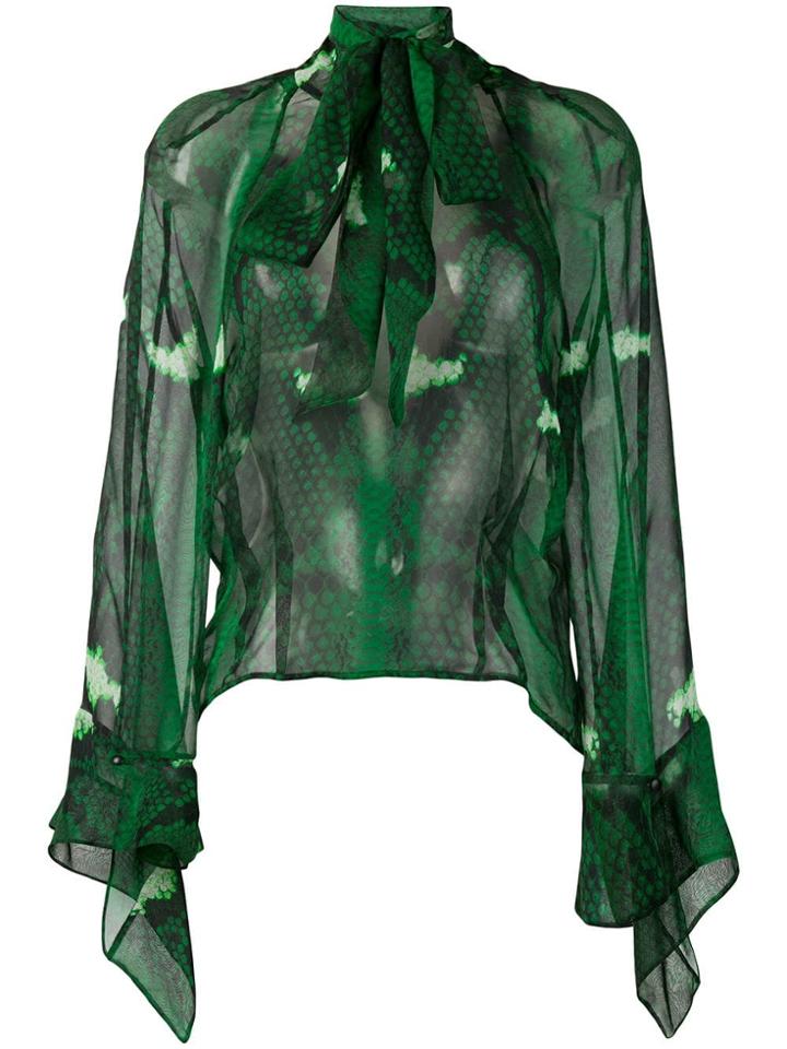 Petar Petrov Snake Print Blouse - Green