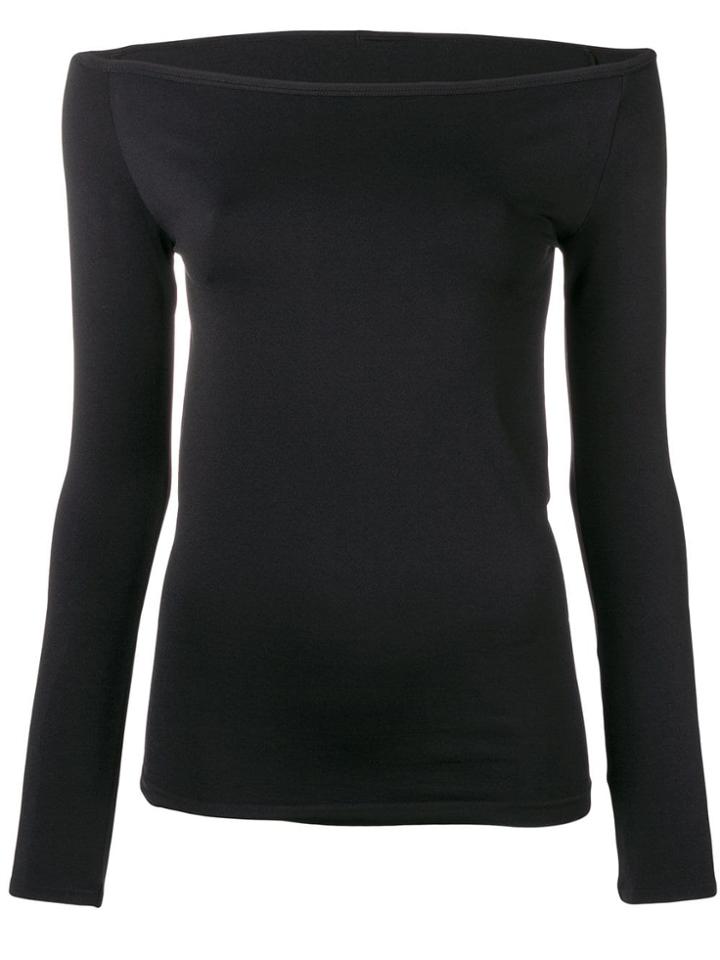 Helmut Lang Off-the-shoulder T-shirt - Black