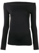 Helmut Lang Off-the-shoulder T-shirt - Black