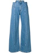 Maison Margiela Panelled Wide-leg Jeans - Blue