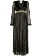 Aniye By Star Print Long Dress - Black